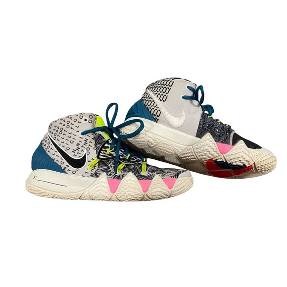 Nike Kybrid S2 What The Neon Sneakers Size Kids 3.5Y GUC Mid Rise Basketball - Picture 6 of 12